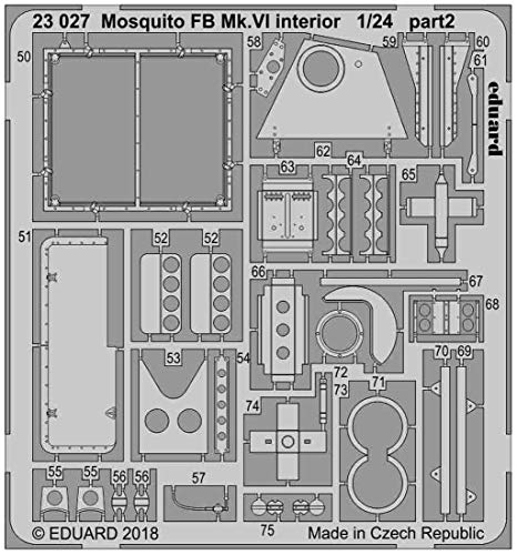 Eduard EDBIG2403 Big Ed Set 1:24 Mosquito FB Mk.VI (Airfix) Kit de foto Etch, varios , color/modelo surtido