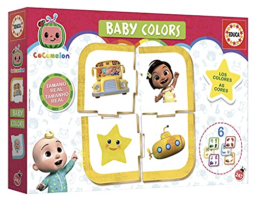 Educa (19134) Cocomelon Baby Colors. Juego Educativo para Bebés. +24 Meses, Color Cranberry