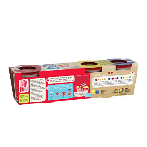 Educa Borras - Plastilina Tutti Frutti Kit de rojo, azul y amarillo,3 masas moldeables (17528)