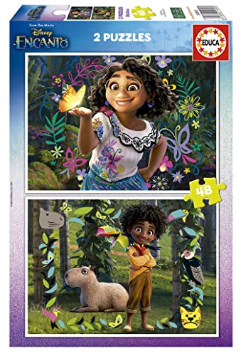 Educa Encanto Disney 2 Puzzles de Cartón con 48 Piezas Cada Uno