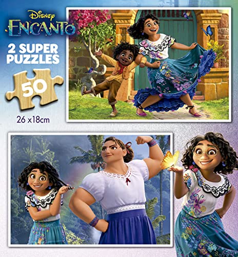 Educa Encanto Disney 2 Puzzles de Madera con 50 Piezas Cada Uno