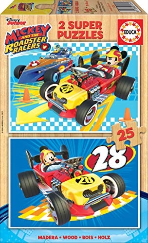 Educa - Mickey y los Súper Pilotos 2 Puzzles de 25 Piezas, Multicolor (17234)