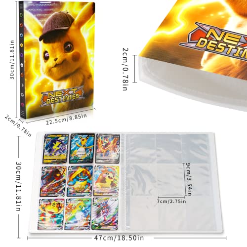 Egmelos Álbum de Cartas Coleccionables, Tarjetero es apto para Pokémon, 24 Páginas de Albunes Pokemon, con Capacidad para 432 Tarjetas (K1 Detective Pikachu）