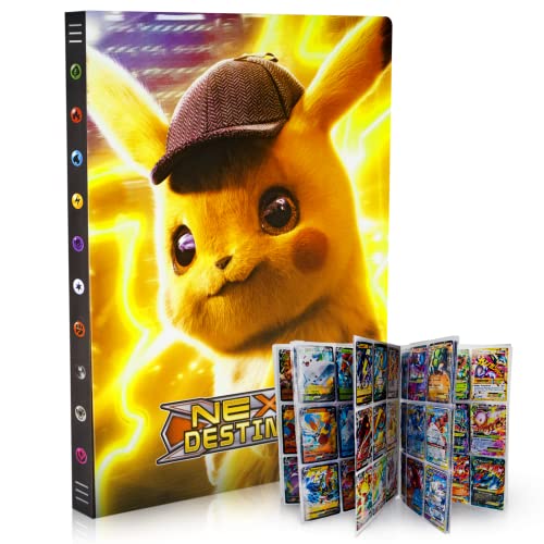 Egmelos Álbum de Cartas Coleccionables, Tarjetero es apto para Pokémon, 24 Páginas de Albunes Pokemon, con Capacidad para 432 Tarjetas (K1 Detective Pikachu）