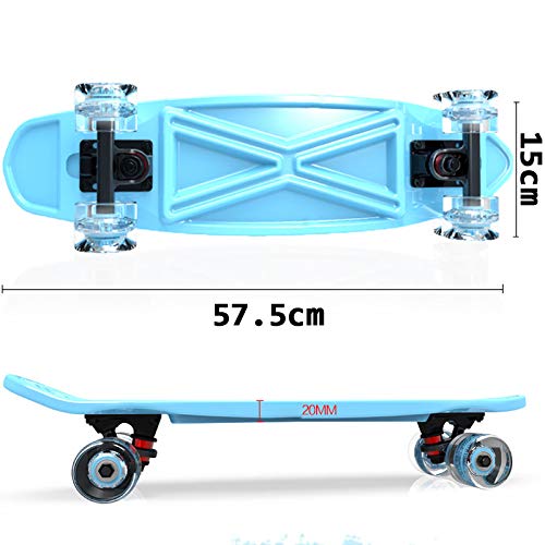 EKRPN patineta Patineta Flash Ruedas Flash Mini Cruiser Scooter Penny Penny Board Pastel Longboard Boys Girls Banana Skate Fuerte Durabilidad ( Color : Green Flash Wheels )