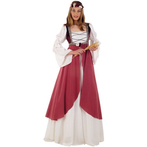 Elbenwald Traje Medieval, Vestido Castillo, Dama de Honor, Bata, Damenkostüm Incl. Diadema - M