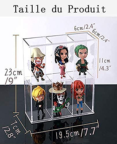 ELEpure Vitrina acrílico transparente montada con puerta corrediza, caja de presentación de juguetesa prueba de polvo,caja de presentación protector para figuras Funko Mini Pop【19,5 cm x 7 cm x 23 cm】