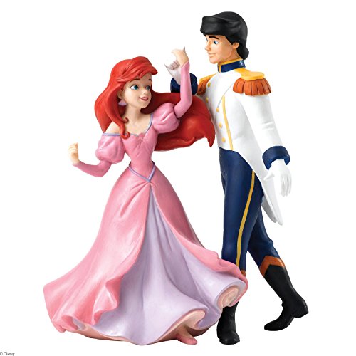 Enesco Enchanting Disney La Sirenita Figura de Ariel y Eric, PVC, Multicolor, 12 x 19 x 22 cm