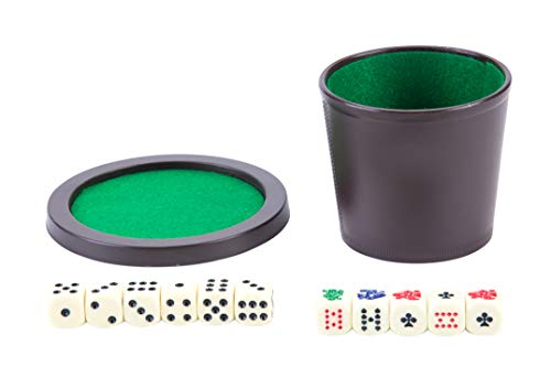 Engelhart - Cubilete de Juegos de Dados con Tapa de Doble Set - 300605