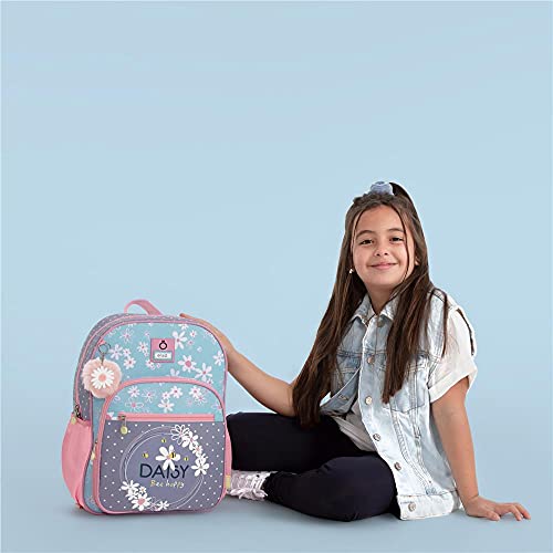 Enso Daisy Mochila Escolar Azul 30x38x12 cms Poliéster 13,68L