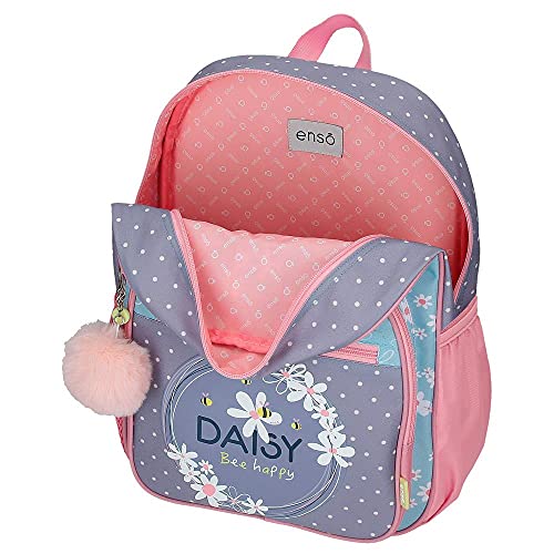 Enso Daisy Mochila Escolar Azul 30x38x12 cms Poliéster 13,68L