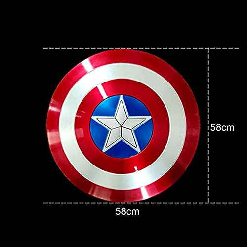 Escudo Capitan America Material ABS, Adulto y NiñOs 1: 1 Cosplay Props Retro Wall Creative Shield Bar Decoración 60CM B