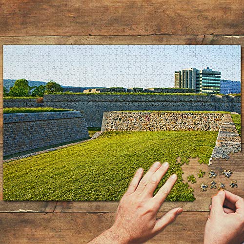 España Fortaleza y Murallas de Pamplona Puzzle 1000 Piezas para Adultos Familia Rompecabezas Recuerdo Turismo Regalo