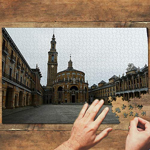 España Iglesia de San Pedro Gijón Puzzle 1000 Piezas para Adultos Familia Rompecabezas Recuerdo Turismo Regalo