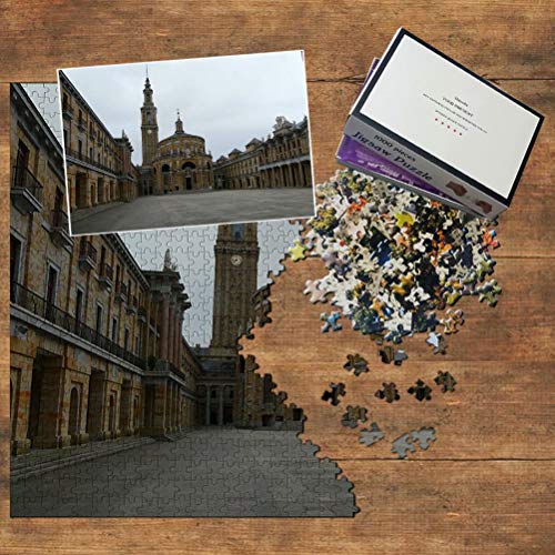 España Iglesia de San Pedro Gijón Puzzle 1000 Piezas para Adultos Familia Rompecabezas Recuerdo Turismo Regalo