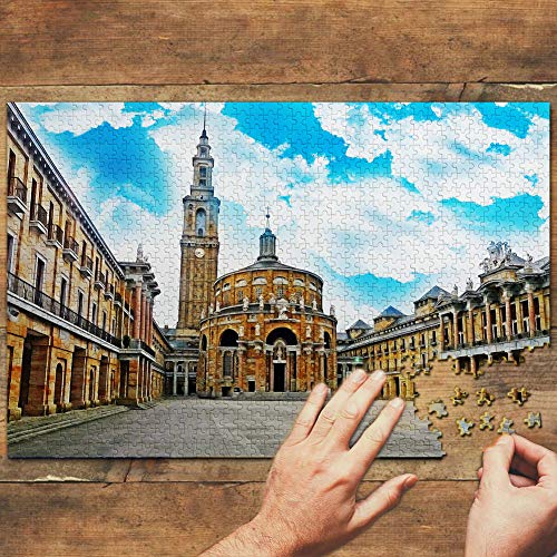 España Iglesia de San Pedro Gijón Puzzle 1000 Piezas para Adultos Familia Rompecabezas Recuerdo Turismo Regalo