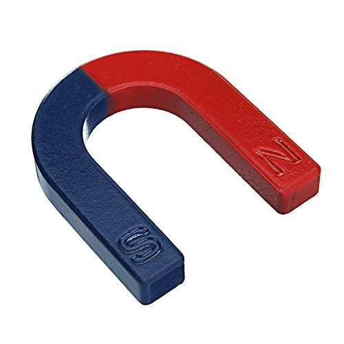 EsportsMJJ U Imán De Herradura En Forma De Azul Rojo Pintada Polo Física Experimento Enseñanza 60Mm