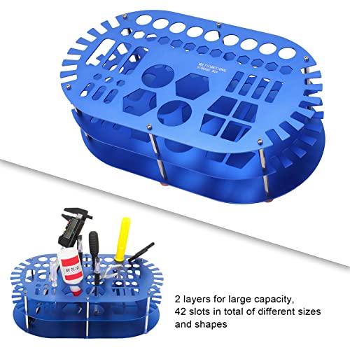 Estante Organizador de Escritorio, Soporte Organizador para Destornilladores, Resistente Al Desgaste, Estable, Flexible, Antideslizante para Hardware(R783B Azul)