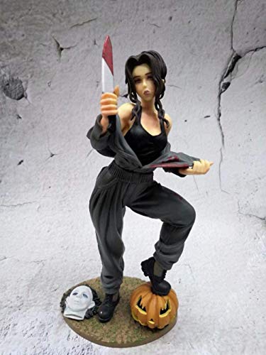 Estatua Coleccionable Michael Myers Halloween Femenino Girls Ver Figuras de acción de PVC Juguete Alto Aprox 21cm Mejor Regalo para niños Juguete acción Figura Escultura