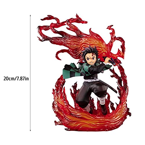 Estatua de figura de anime de Japón Anime Demon Slayer Figuras De Acción Dibujar Espada Agatsuma Zenitsu Figurilla Kimetsu No Yaiba Figura PVC Colección Modelo Juguetes Adornos de Escritorio Colección