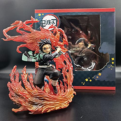 Estatua de figura de anime de Japón Anime Demon Slayer Figuras De Acción Dibujar Espada Agatsuma Zenitsu Figurilla Kimetsu No Yaiba Figura PVC Colección Modelo Juguetes Adornos de Escritorio Colección