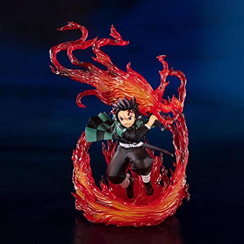 Estatua de figura de anime de Japón Anime Demon Slayer Figuras De Acción Dibujar Espada Agatsuma Zenitsu Figurilla Kimetsu No Yaiba Figura PVC Colección Modelo Juguetes Adornos de Escritorio Colección