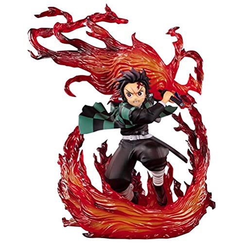 Estatua de figura de anime de Japón Anime Demon Slayer Figuras De Acción Dibujar Espada Agatsuma Zenitsu Figurilla Kimetsu No Yaiba Figura PVC Colección Modelo Juguetes Adornos de Escritorio Colección