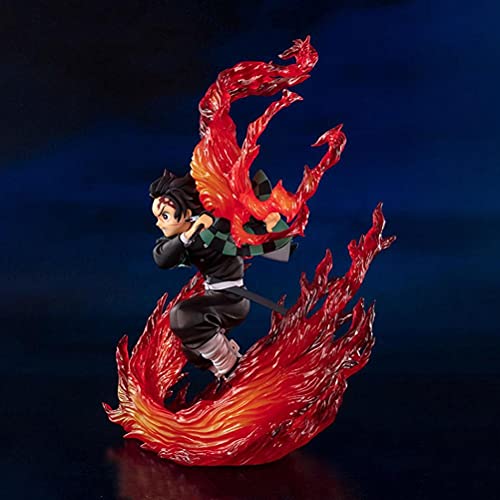 Estatua de figura de anime de Japón Anime Demon Slayer Figuras De Acción Dibujar Espada Agatsuma Zenitsu Figurilla Kimetsu No Yaiba Figura PVC Colección Modelo Juguetes Adornos de Escritorio Colección