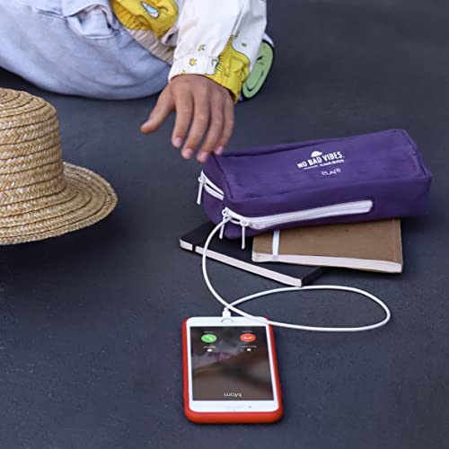 Estuche de Lápiz de Algodón 2en1 con Powerbank Incorporado para Smartwatches y Gadgets para Niños con Compartimiento Principal Espacioso para Suministros Escolares - Elari PowerCase