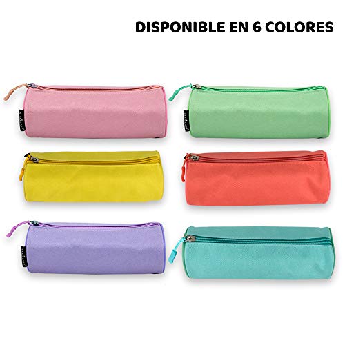 ESTUCHE ESCOLAR 1 CREMALLERA STARPLAST - Estuche de gran capacidad, cierre de cremallera, tela resistente, para uso escolar o de oficina - Morado