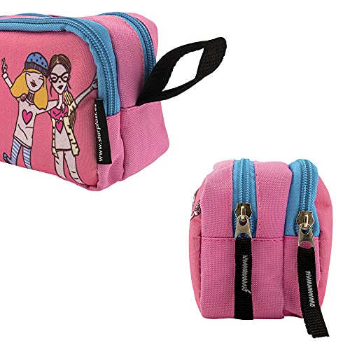 ESTUCHE ESCOLAR 2 CREMALLERAS STARPLAST - Porta todo, 2 cremalleras, 2 compartimentos, gran capacidad, multiuso, para uso escolar, trabajo, universidad - Diseño 10