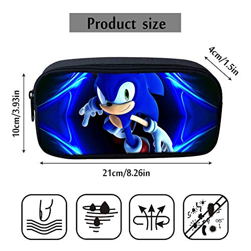 Estuche Para LáPices Sonic The Hedgehog Caja De LáPiz De La Pen Bag Bolsa De Almacenamiento Bolsa De PapeleríA Para Estudiantes PapeleríA Estuche Para BolíGrafos Para La Escuela El Hogar Y La Oficina