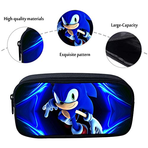 Estuche Para LáPices Sonic The Hedgehog Caja De LáPiz De La Pen Bag Bolsa De Almacenamiento Bolsa De PapeleríA Para Estudiantes PapeleríA Estuche Para BolíGrafos Para La Escuela El Hogar Y La Oficina