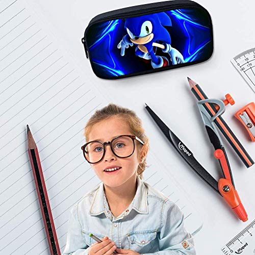 Estuche Para LáPices Sonic The Hedgehog Caja De LáPiz De La Pen Bag Bolsa De Almacenamiento Bolsa De PapeleríA Para Estudiantes PapeleríA Estuche Para BolíGrafos Para La Escuela El Hogar Y La Oficina