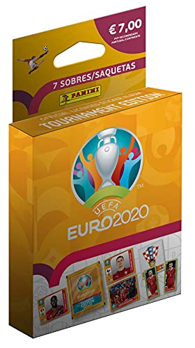 Euro 2020-European Soccer International Cajita Sobres, Color Calabaza (Panini España 7)