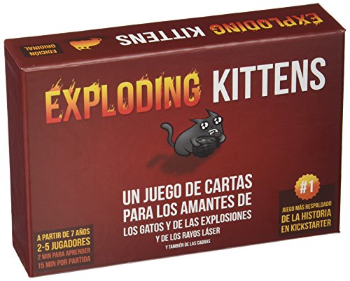 Exploding Kittens- Juego de Cartas (EKEK0001) + Asmodee - Dobble - Español, Multicolor (57)