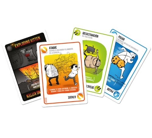 Exploding Kittens- Juego de Cartas (EKEK0001) + Asmodee - Dobble - Español, Multicolor (57)