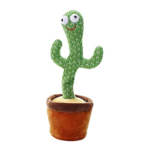 F Fityle Juguetes de Peluche de Cactus, Regalo de decoración de Coche de Escritorio para niños de Juguete de Bailarina de Cactus oscilante de Baile