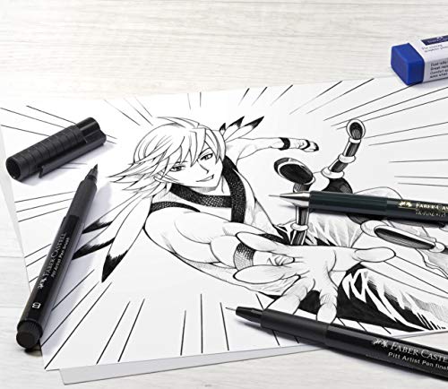 Faber-Castell 167136 - Pack Manga Starter Set, estuche de iniciación, incluye instrucciones, set de rotuladores y lápices de dibujo y maniquí