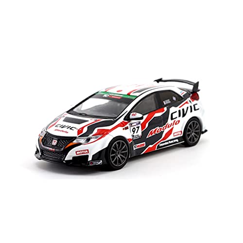 Fábrica Original 1:64 For Honda Civic Type R FK2 Super Taikyu # 97 Modelo De Coche Colección De Adultos Regalo Coche De Juguete