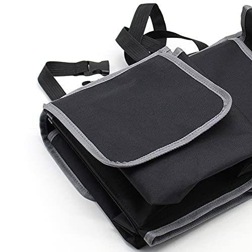 Facynde Organizador Coche, Almacenamiento De Respaldo De Asiento Plegable De Tela De PVC 600D 3 Bolsillos Grandes Y Correas De Hombro Ajustables,para La Mayoría De Los Vehículos