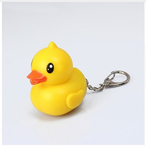 Familienkalender Llavero con figura de pato amarillo con LED y sonido NaagNag Pato | Pollito | Regalo | Erpel | Juguete con sonido