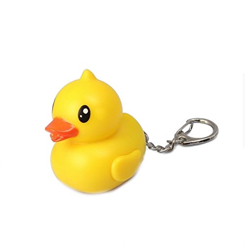 Familienkalender Llavero con figura de pato amarillo con LED y sonido NaagNag Pato | Pollito | Regalo | Erpel | Juguete con sonido