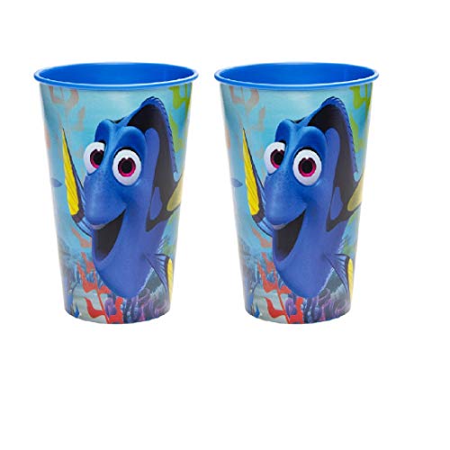 Familienkalender Vaso compatible con Disney Buscando a Dory para niños, 250 ml, apto para microondas, para niños, niñas, jóvenes, regalo, sin BPA, 2 vasos