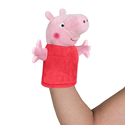 Famosa Softies - Marioneta Peppa Pig con vestido rojo, de a serie infantil, para niños y niñas (760021065)