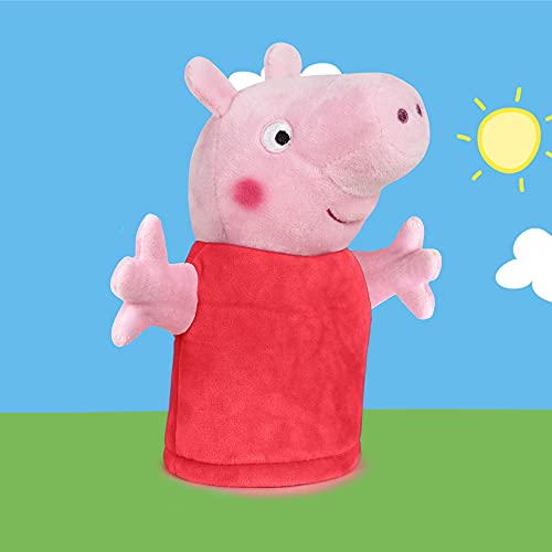 Famosa Softies - Marioneta Peppa Pig con vestido rojo, de a serie infantil, para niños y niñas (760021065)