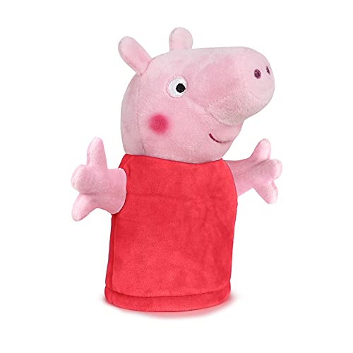 Famosa Softies - Marioneta Peppa Pig con vestido rojo, de a serie infantil, para niños y niñas (760021065)