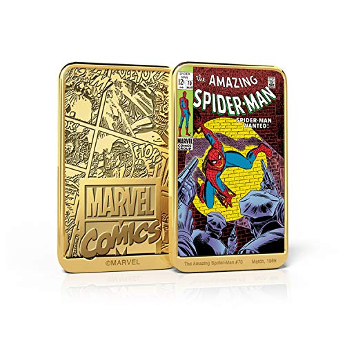 FANTASY CLUB Marvel Comics Colección Completa Spiderman, 6 Lingotes bañados en Oro 24 Quilates