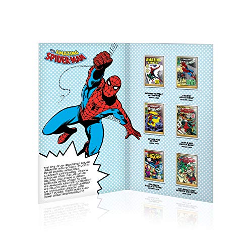 FANTASY CLUB Marvel Comics Colección Completa Spiderman, 6 Lingotes bañados en Oro 24 Quilates