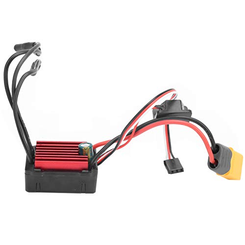 FastUU ESC sin escobillas, protección contra Cortes de bajo Voltaje Impermeable 35A ESC con Tarjeta de programación de Bolsillo con Enchufe XT60 para automóvil RC para automóvil con Control Remoto